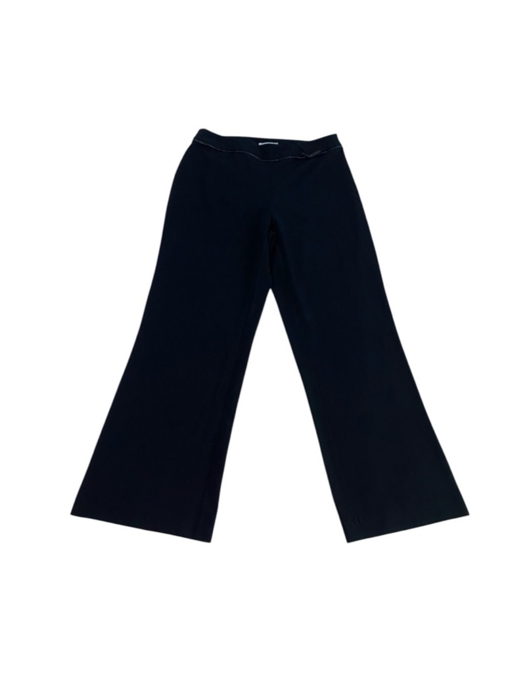Emma James Black Career Stretch Rayon Blend Wide Leg Office Dress Pants Women 10